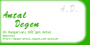 antal degen business card